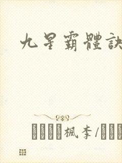九星霸体诀小说封面