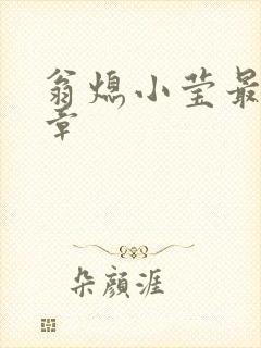 翁熄小莹最新节章