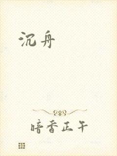 沉舟封面
