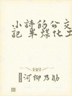 小诗的公交车日记 半煤化工