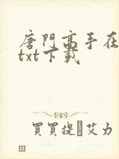 唐门高手在异世txt下载封面