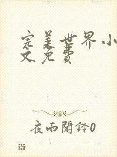 完美世界小说全文免费封面