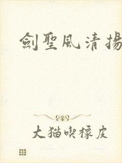 剑圣风清扬封面