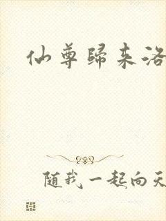 仙尊归来洛尘