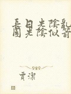 长日光阴乱作一团光阴似箭眇眇