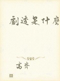 剧透是什么意思
