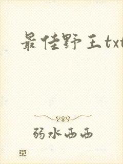 最佳野王txt
