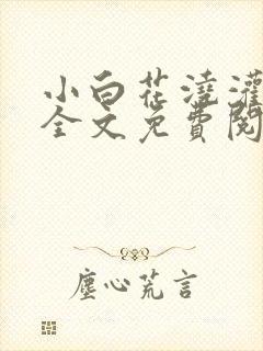 小白花浇灌日常全文免费阅读