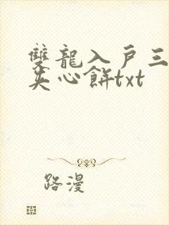 双龙入户三人行夹心饼txt