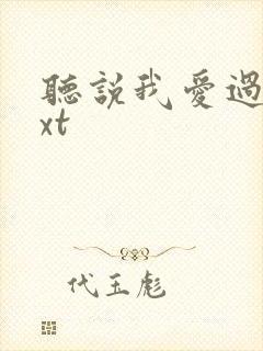 听说我爱过你txt