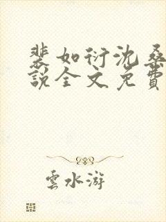 裴如衍沈桑宁小说全文免费阅读封面