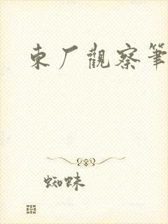 东厂观察笔记封面