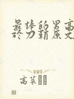 最棒的男高中生于刀鞘原文阅读