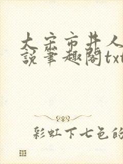 大宋市井人家小说笔趣阁txt