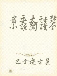 省委大秘楚东恒小说阅读全文