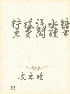 柠檬汽水糖全文免费阅读笔趣阁封面