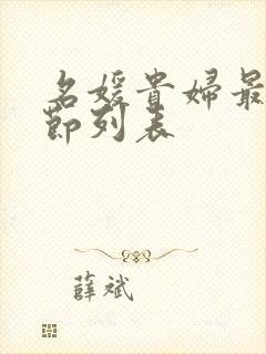 名媛贵妇最新章节列表