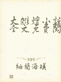 大杂烩小说在线全文免费阅读笔趣阁