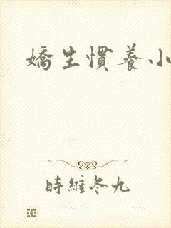 娇生惯养小说