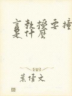 言教授要撞坏了是什么