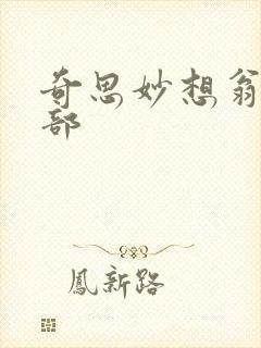 奇思妙想翁十三部封面