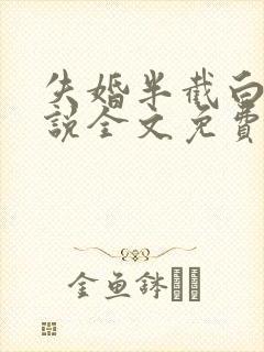 失婚半截白菜小说全文免费阅读