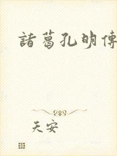 诸葛孔明传封面