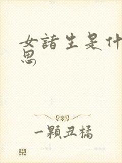 女诸生是什么意思封面