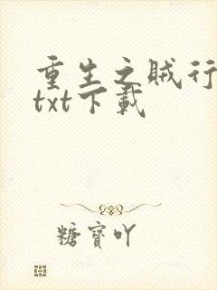 重生之贼行天下txt下载