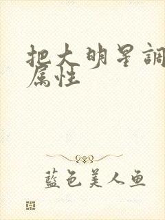 把大明星调成专属性