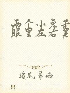 两个小兔子在衣服里左右晃