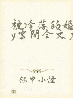 被冷落的婚姻by云间全文免费笔趣阁封面