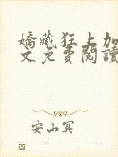 娇藏狂上加狂全文免费阅读笔趣阁封面