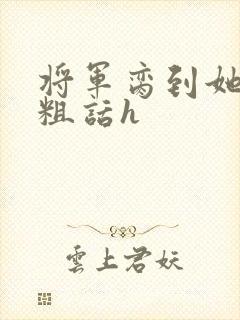 将军脔到她哭h粗话h