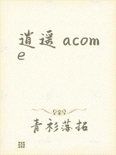 逍遥 acome封面