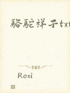 骆驼祥子txt