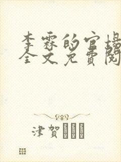 李霖的官场小说全文免费阅读封面