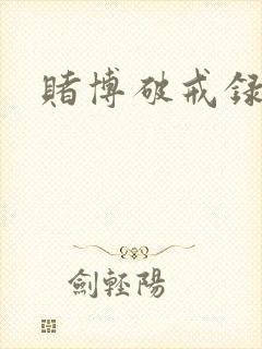 赌博破戒录封面