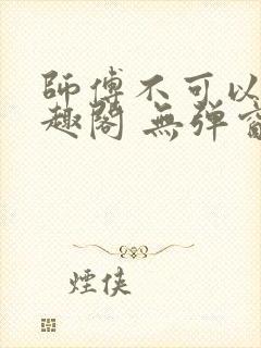 师傅不可以 笔趣阁 无弹窗封面