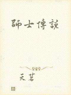 师士传说封面