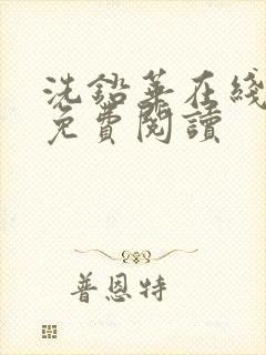 洗铅华在线全文免费阅读封面