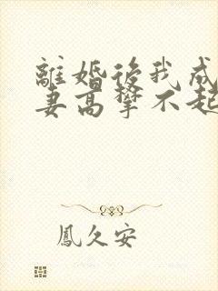 离婚后我成了前妻高攀不起的神