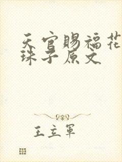 天官赐福花怜塞珠子原文