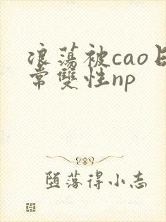 浪荡被cao日常双性np