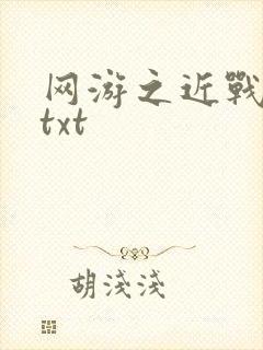 网游之近战法师txt