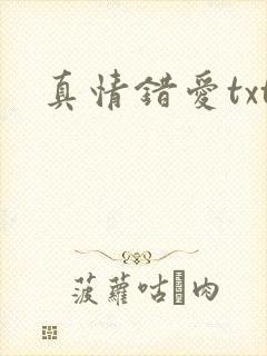 真情错爱txt