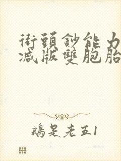 街头钞能力无删减版双胞胎