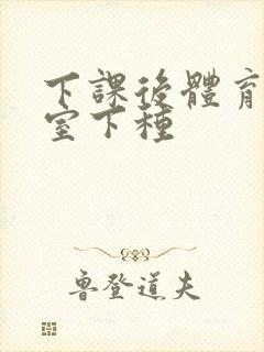 下课后体育器材室下种封面