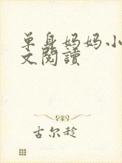 单身妈妈小说全文阅读封面