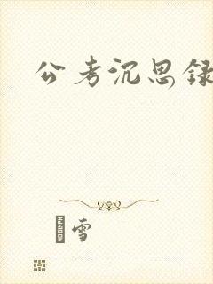 公考沉思录